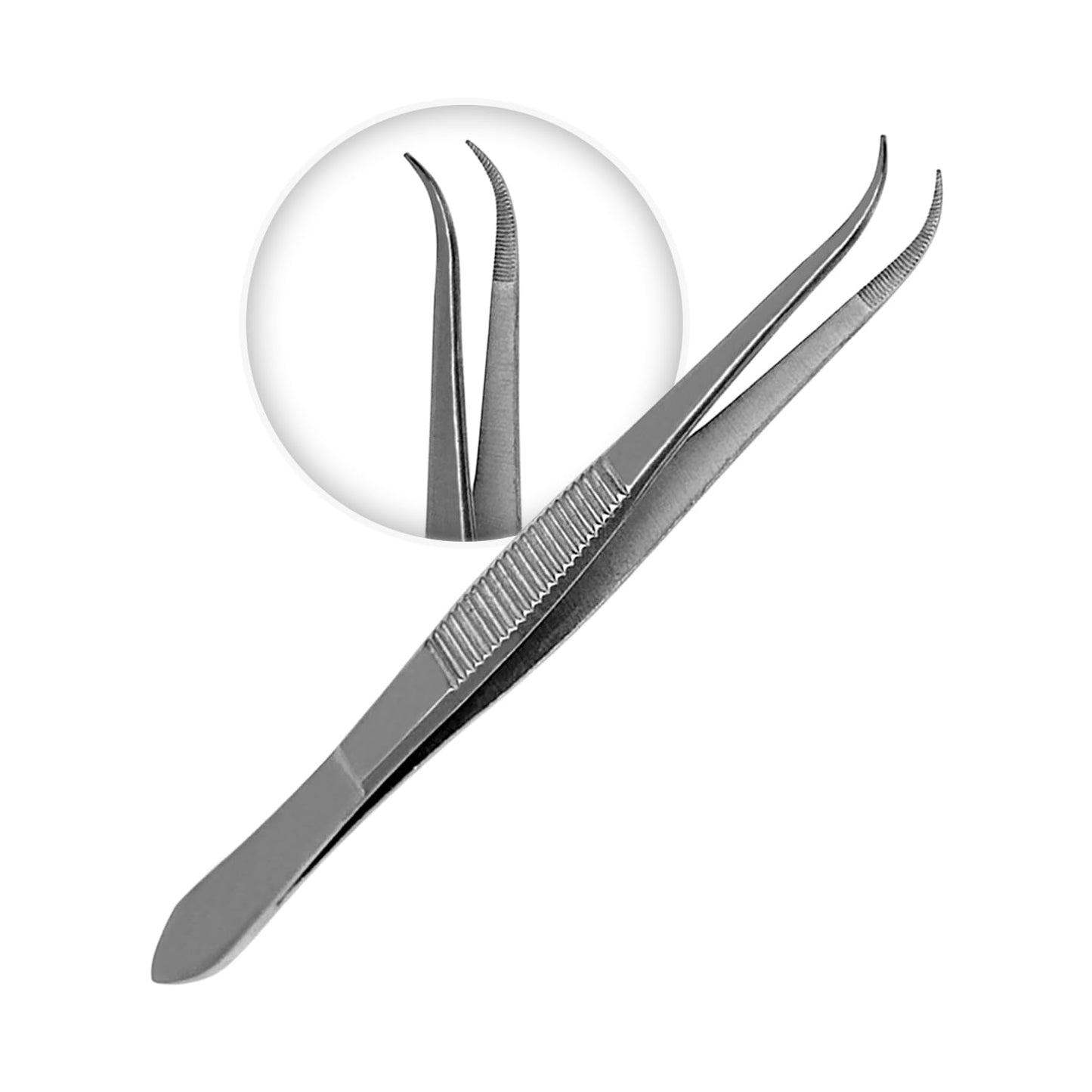 Splinter Forceps - Fine Point - Tweezers Stainless Steel Straight & Curved (Curved 6") Beauty and Personal Care SURGICAL ONLINE