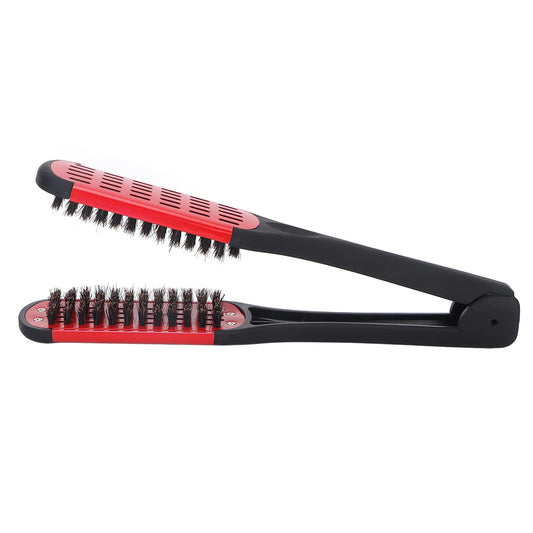 ZJchao Straightening Comb, Double Sided Beard Straightening Clamp Brush Beard Styling Tool Professional Brush for Smooth Grooming (Red Black) Beauty and Personal Care ZJchao