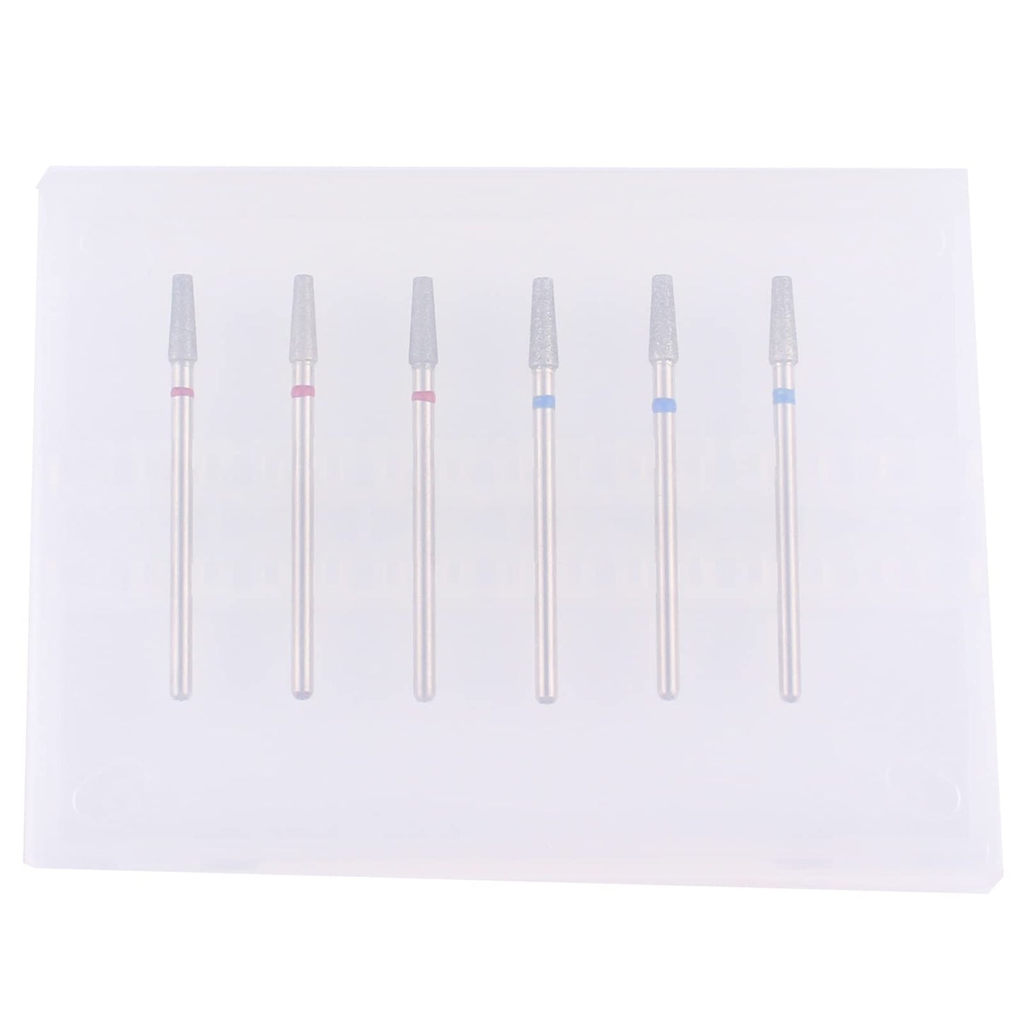 MZCMSL 6pcs Tapered Barrel Cuticle Drill Bits, Pro Diamond Bits for Nail Prep, 3/32 Shank efile Bit (Fine & Medium) Beauty & Personal Care MZCMSL