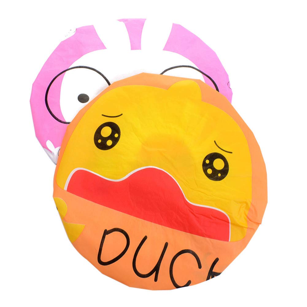 Aysekone 5 Pieces Cartoon Animals Waterproof Elastic PEVA Shower Caps Bath Caps Bathing Bathroom Hats Bathroom Accessories for Women and Girls Beauty & Personal Care Aysekone