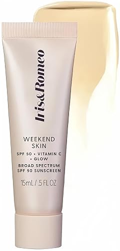 Iris&Romeo Mini Weekend Skin SPF 50 Instant Glow Tinted Mineral Sunscreen with Vitamin C - sheer luminosity Beauty & Personal Care IRIS&ROMEO