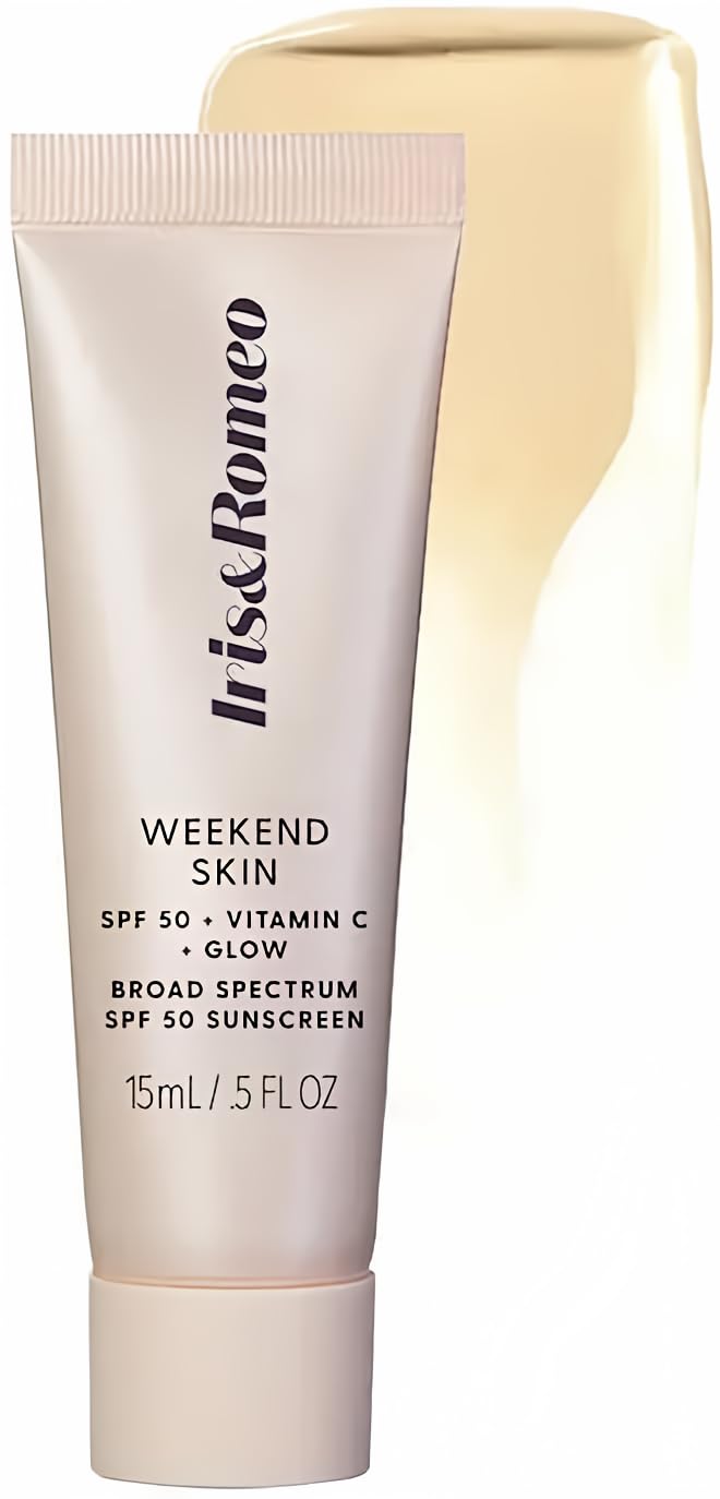 Iris&Romeo Mini Weekend Skin SPF 50 Instant Glow Tinted Mineral Sunscreen with Vitamin C - sheer luminosity Beauty & Personal Care IRIS&ROMEO