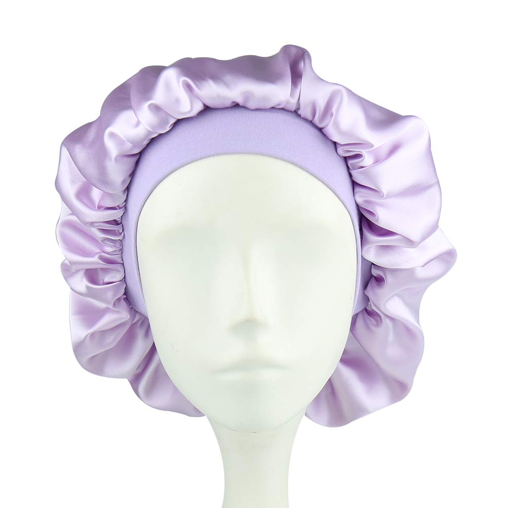 Girls Stylish Sleeping Cap Silky Double-Layered Satin Bonnet Beauty and Personal Care Alnorm
