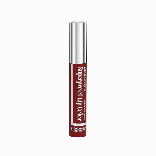 NICKA K NEW YORK Superproof Long-Lasting Lip Color, High Performance, Full Pigment, Glossy Finish (Espresso Kisses) Beauty & Personal Care NICKA K NEW YORK