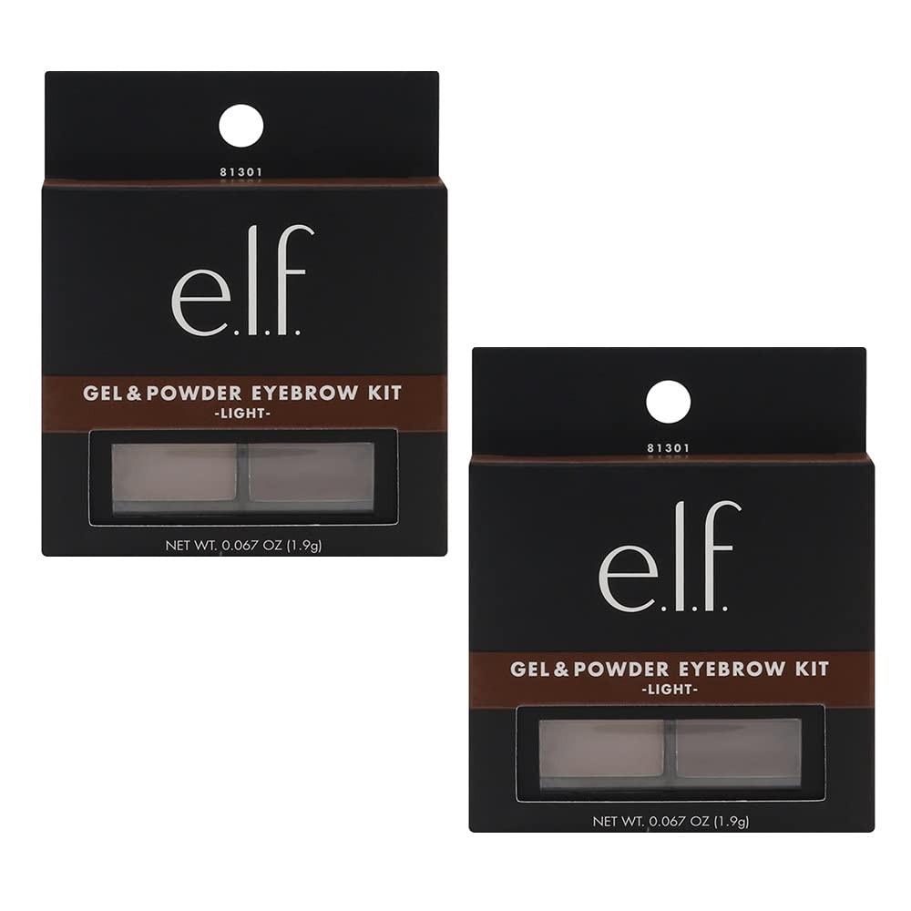 Pack of 2 e.l.f. Gel & Powder Eyebrow Kit, Light 813012 Beauty & Personal Care e.l.f.