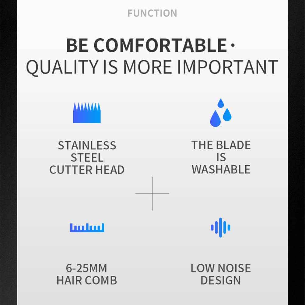 Dioche 5 in 1 Electric Hair Clipper, Retractable USB Electric Body Hair Trimmer with Blades, Hair Trimmer and Body Groomer with LED Light, 90 Minutes Beauty and Personal Care Dioche