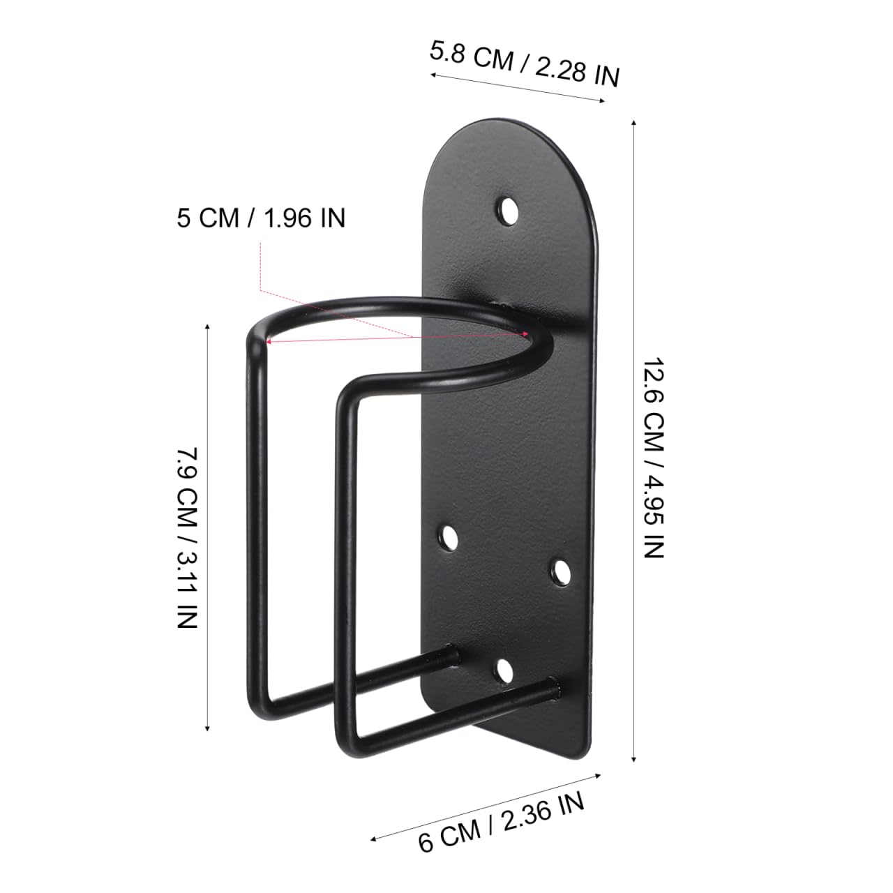 VOSAREA Wall Mount Hair Clipper Holder and Electric Shaver Holder, 4.96 Inch Stainless Steel Barber Station Organizer for Bathroom Salon (Black) Beauty and Personal Care VOSAREA