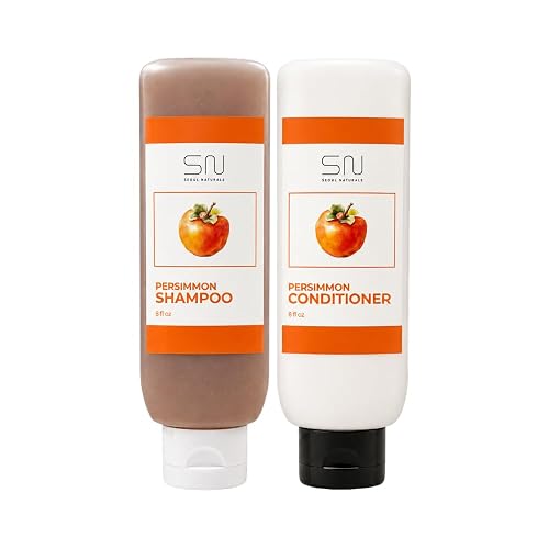 Seoul Naturals Persimmon Shampoo and Conditioner Set, Deodorizing and Nonenal Odor Eliminating, All Natural Ingredients, k beauty inspired, 16fl oz, 2 Beauty & Personal Care Seoul Naturals