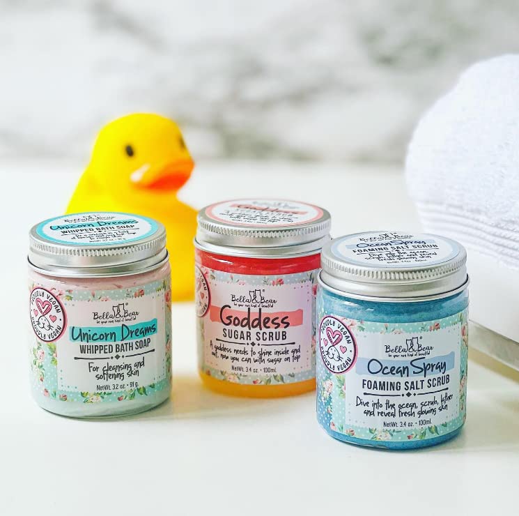 Bella & Bear Unicorn Dreams Whipped Bath Soap - Travel Size 3.2oz mango & pineapple with a hint of vanilla Beauty & Personal Care Bella and Bear