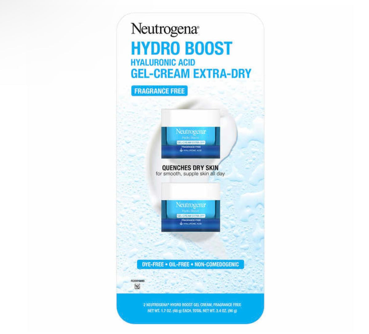 Neutrogena Hydro Boost Gel- Cream Extra - Dry, 1.7 oz, 2- pack Beauty & Personal Care Neutrogena