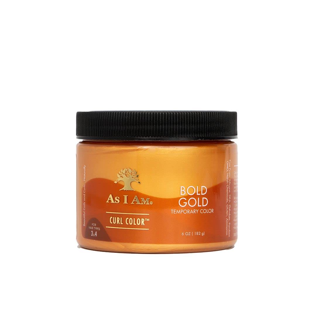 As I Am Curl Color - Bold Gold - 6 oz - Temporary Color & Curling Gel - Medium Hold - Vegan & Cruelty Free Beauty & Personal Care As I Am