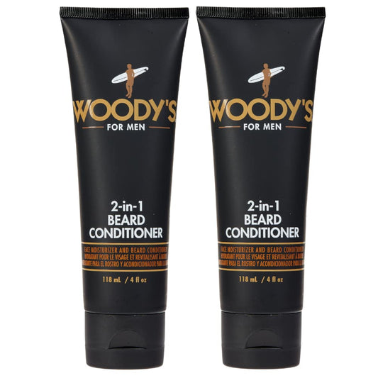 Woody's 2-in-1 Men Beard Conditioner, Beard Wash, Moisturize, Softens & Conditions Dry Flaky Beards, Enriched With Botanical Extracts and Essential Beauty & Personal Care Woody's