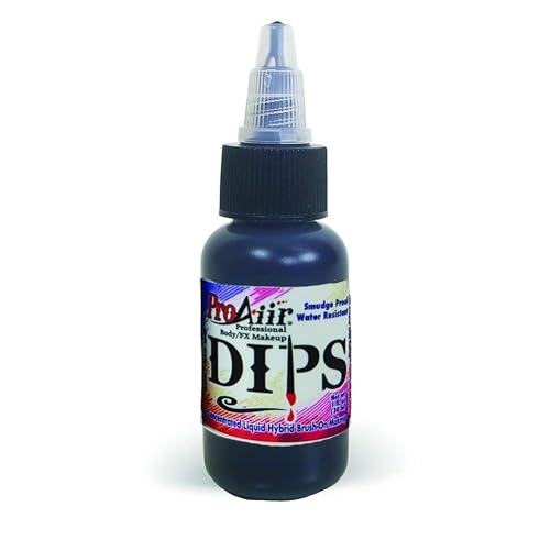 ProAiir Face and Body Painting Makeup - Brush on DIPS 1oz (30ml) Black Beauty & Personal Care ShowOffs Body Art