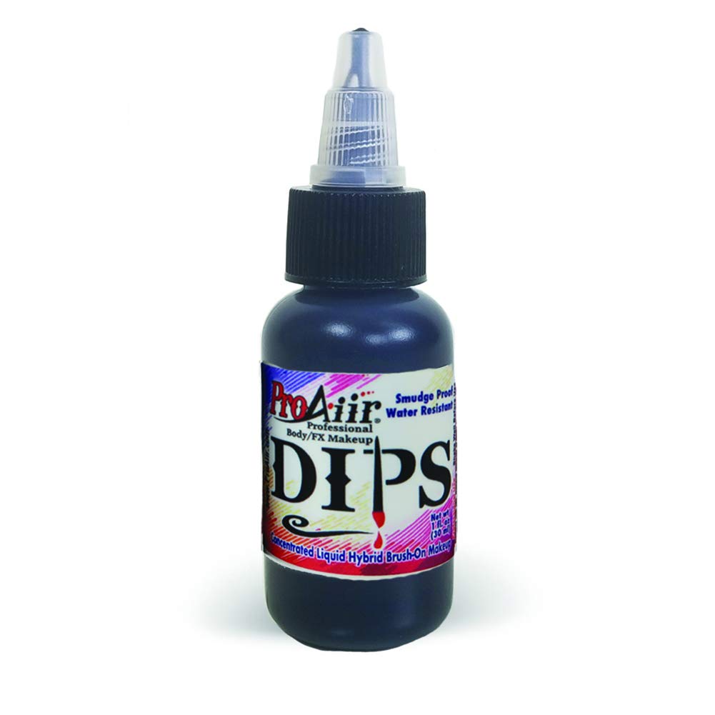 ProAiir Face and Body Painting Makeup - Brush on DIPS 1oz (30ml) Black Beauty & Personal Care ShowOffs Body Art