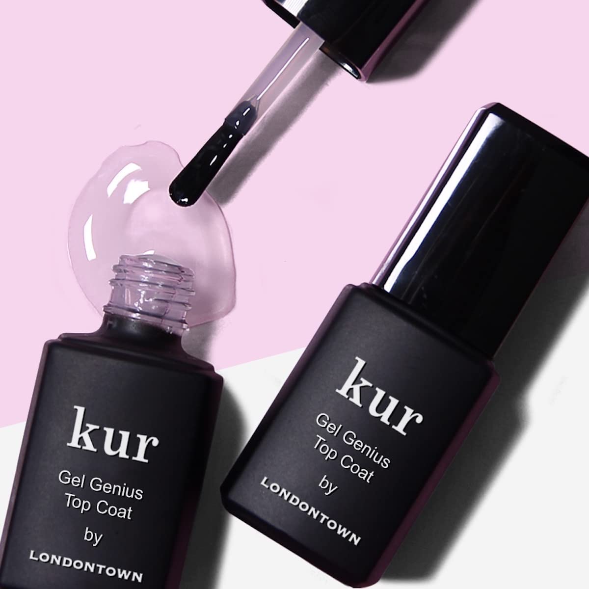LONDONTOWN kur Milky Nail Conceal & Go Duo Set, Includes Milky Nail Illuminating Concealer & Gel Genius Top Coat, 2 Piece Set, 0.4 Fl Oz Beauty & Personal Care LONDONTOWN