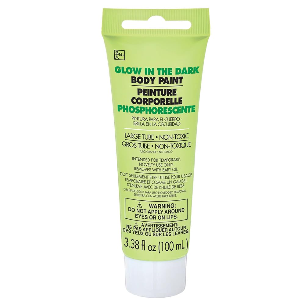 Vibrant NeonBody Paint - 3.4 oz (Pack of 1) - Safe, Non-Toxic & Water-Based Formula for Ultimate Party Fun, Festivals & More Beauty & Personal Care Amscan