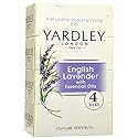 Yardley London English Lavender with Essential Oils Soap Bar, 4.25 oz Bar (Pack of 4) Beauty & Personal Care Yardley