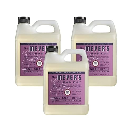 Mrs. MEYER'S Clean Day Plum Berry Scent Hand Soap Refill, 33 Fl Oz. (Pack of 3) Beauty & Personal Care Mrs. MEYER'S