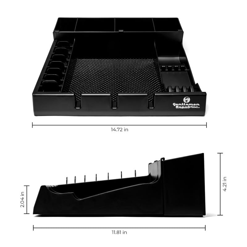 Gentlemen Republic Barber Station Organizer - Multi-Compartment Countertop Tray for Clippers, Trimmers & Other Tools Storage. Ideal for Busy Barbers Beauty and Personal Care Gentlemen Republic