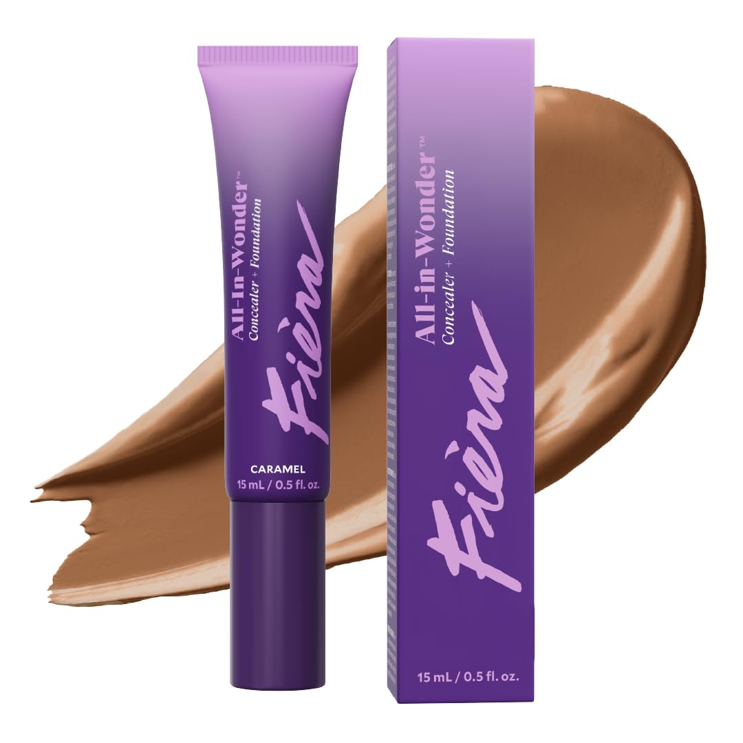 Fièra All-In-Wonder™ Concealer + Foundation - Full-Coverage, Crease-Proof, Hydrating Formula for Mature Skin, Blurs Fine Lines & Dark Circles, Radiant