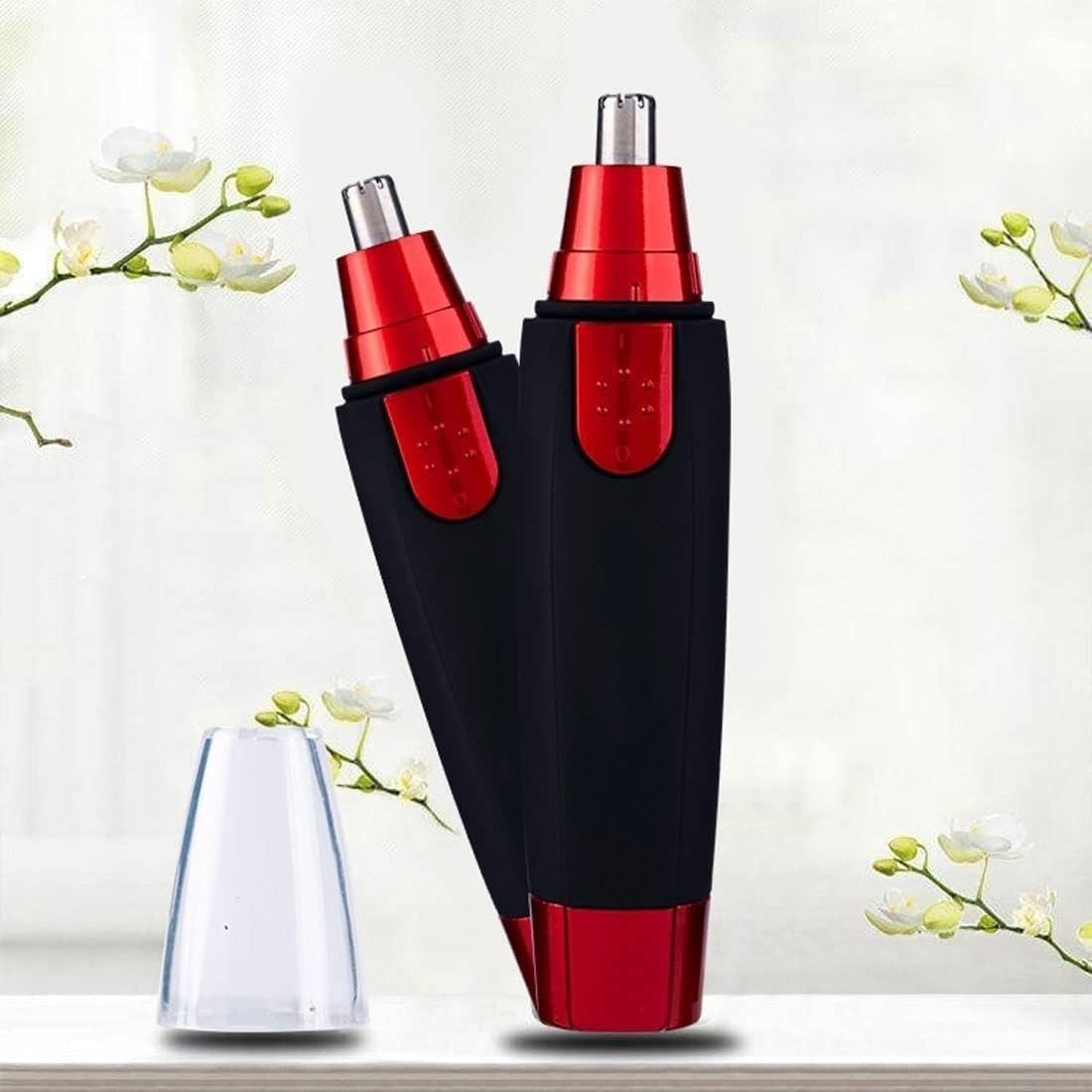 QERMXYRI Ear and Nose Hair Trimmer with - Electric Eyebrow Trimmer and Facial Hair Removal Transparent Dust Cover & Washable Stainless Steel Blade Beauty and Personal Care QERMXYRI