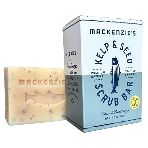 MACKENZIE'S Kelp & Seed Scrub Bar - Gifts for Men - Gifts for Women - Gifts for Cooks - Gifts for Gardeners - Exfoliating - Moisturizing - Hand Soap Beauty & Personal Care MACKENZIE'S