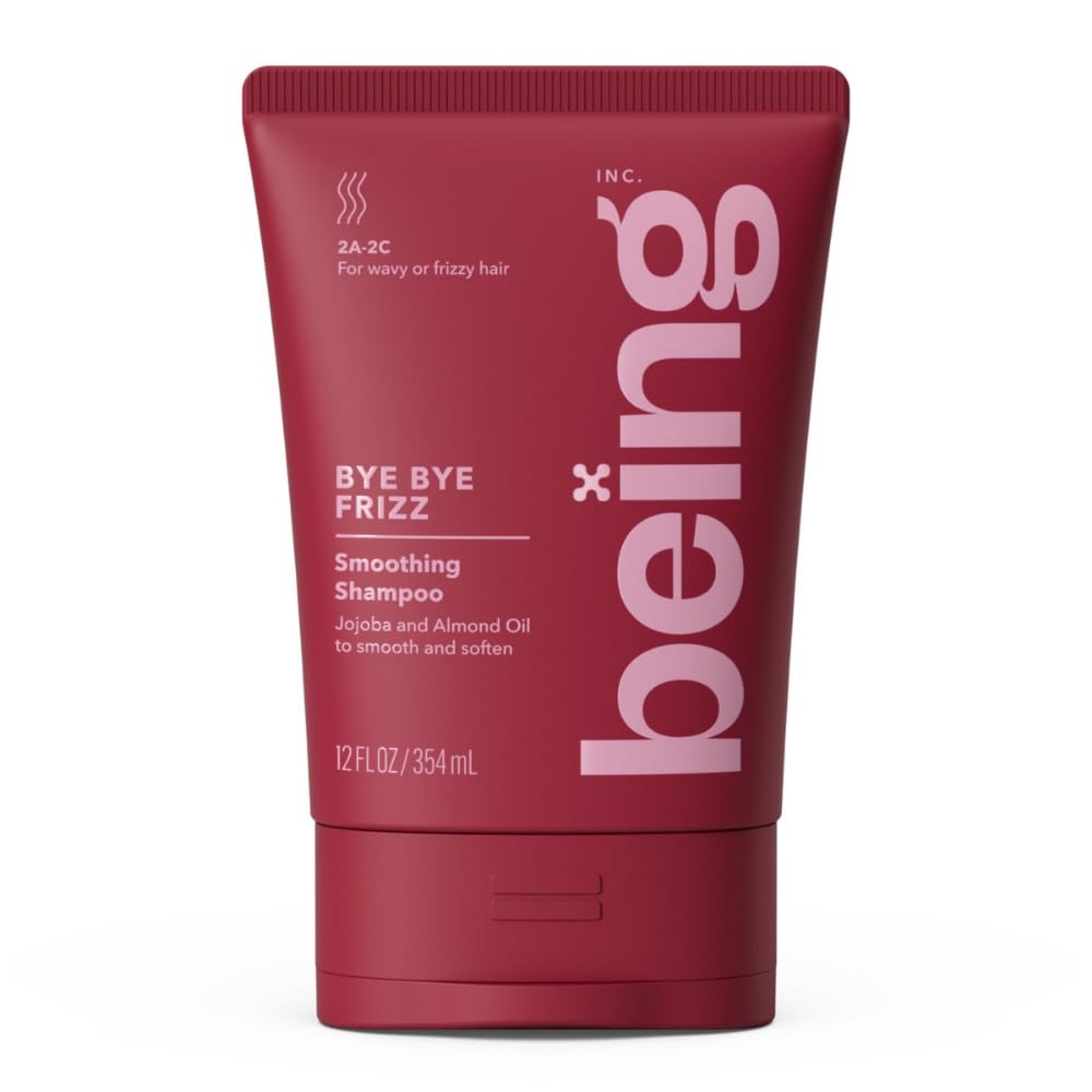 being BYE BYE FRIZZ Smoothing Shampoo with Jojoba and Almond Oil, 12 fl oz
