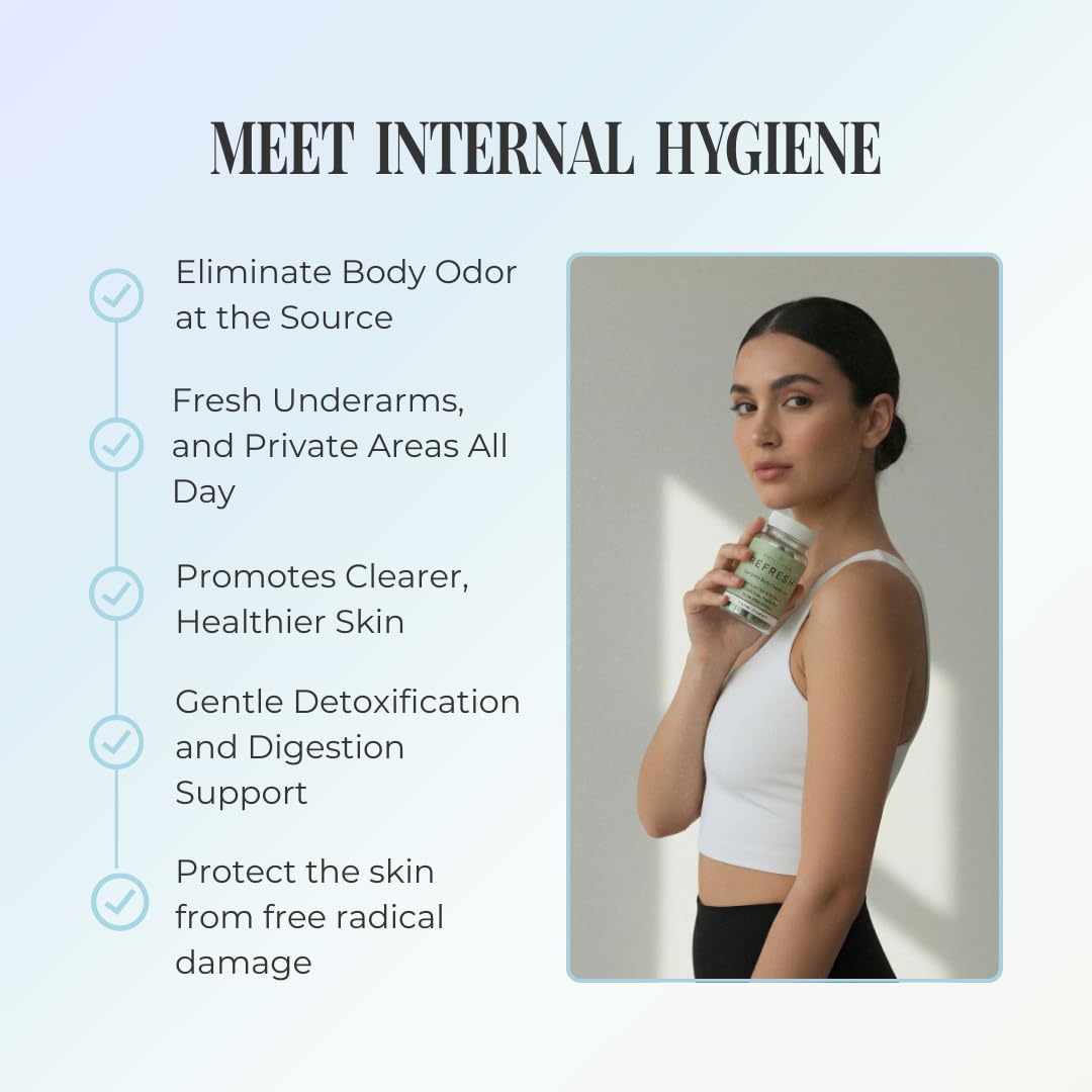 REFRESH - Internal Deodorant Supplement for Odor Control, Skin Health & Confidence Boost Beauty and Personal Care Earth & Ember