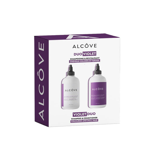 Alcôve - Violet Shampoo & Conditioner Duo - Blonde and Colored Hair - Sulfate-Free - Neutralize Yellow and Brassy Tones - Evening Primrose Oil - Mango Beauty & Personal Care Alcove