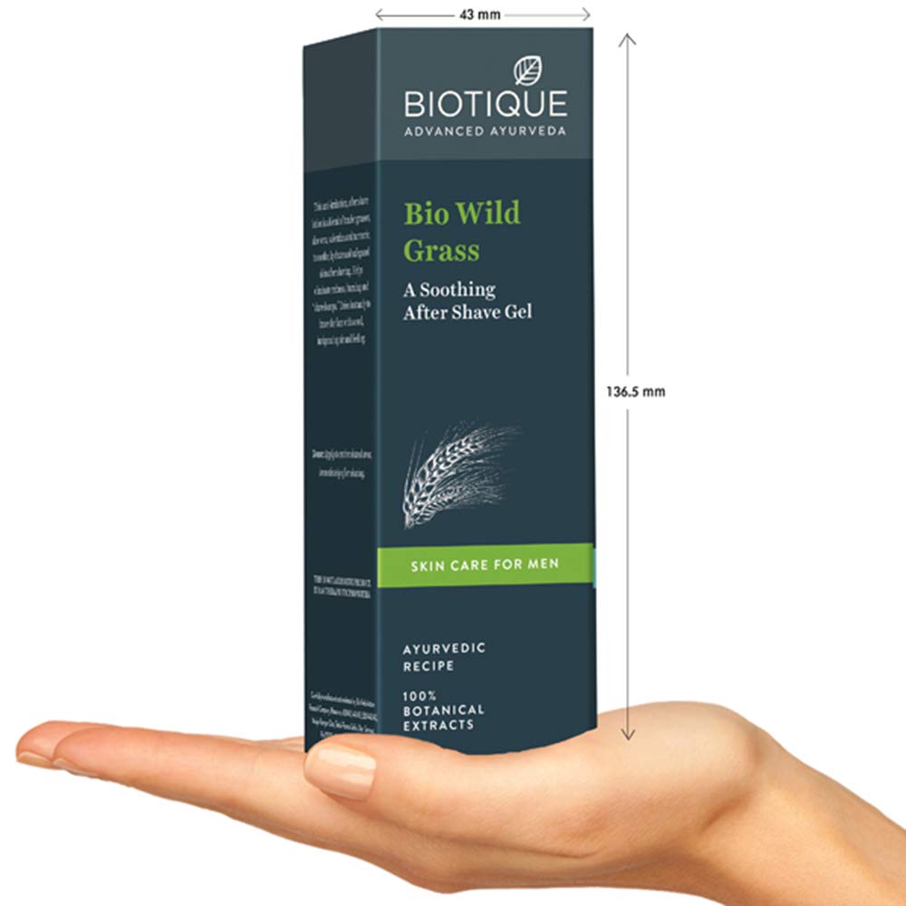 Biotique Bio Wild Grass A Soothing After Shave Gel for Men, 120ml i Eliminates Shave Bumps I 100% Natural & Organic Beauty & Personal Care Biotique