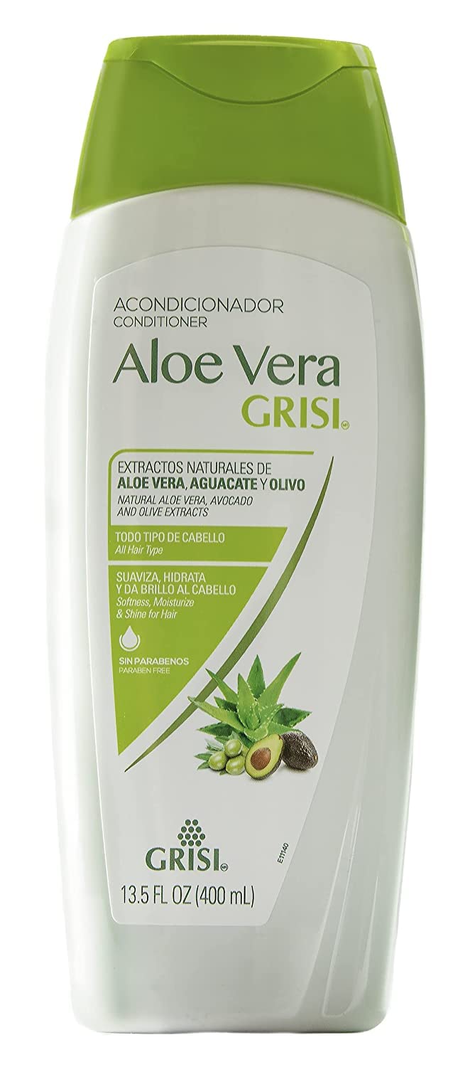 Grisi Aloe Vera Conditioner, Moisturizing Hair Product with Aloe Extract, Paraben-Free, 2-Pack for Soft and Shiny Hair, 13.5 FL Oz each Beauty & Personal Care Grisi