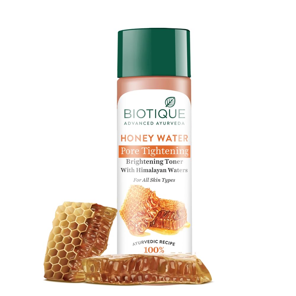 Biotique Bio Honey Water Clarifying Toner, 120ml (4.05 Oz.) I With Himalayan Water I All Skin Type I Blended With Pure Honey, Aloe Vera, Manjishtha Beauty & Personal Care Biotique
