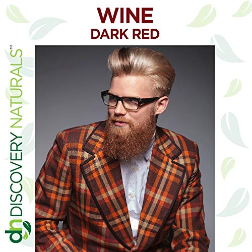 Wine Dark Red Henna Hair Color For All Kit | 100% All Natural Hair Dye & Beard Dye Powder Kit Organic, Herbal & Vegan Chemical & Cruelty Free Beauty & Personal Care Discovery Naturals