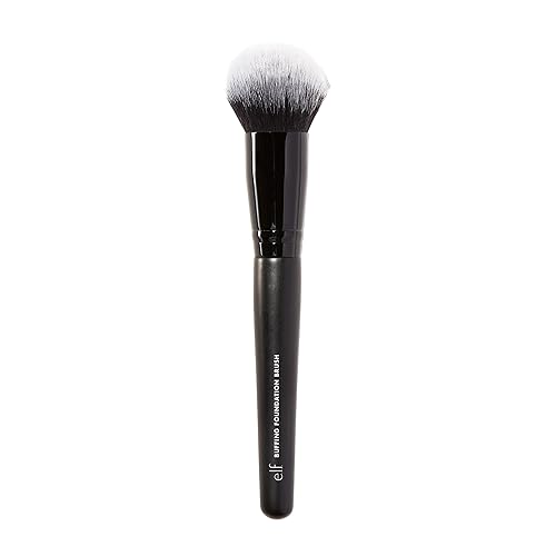 e.l.f. Buffing Foundation Brush, Tapered Makeup Brush For A Seamless-Looking Finish & Even Coverage, Vegan Beauty & Personal Care e.l.f.