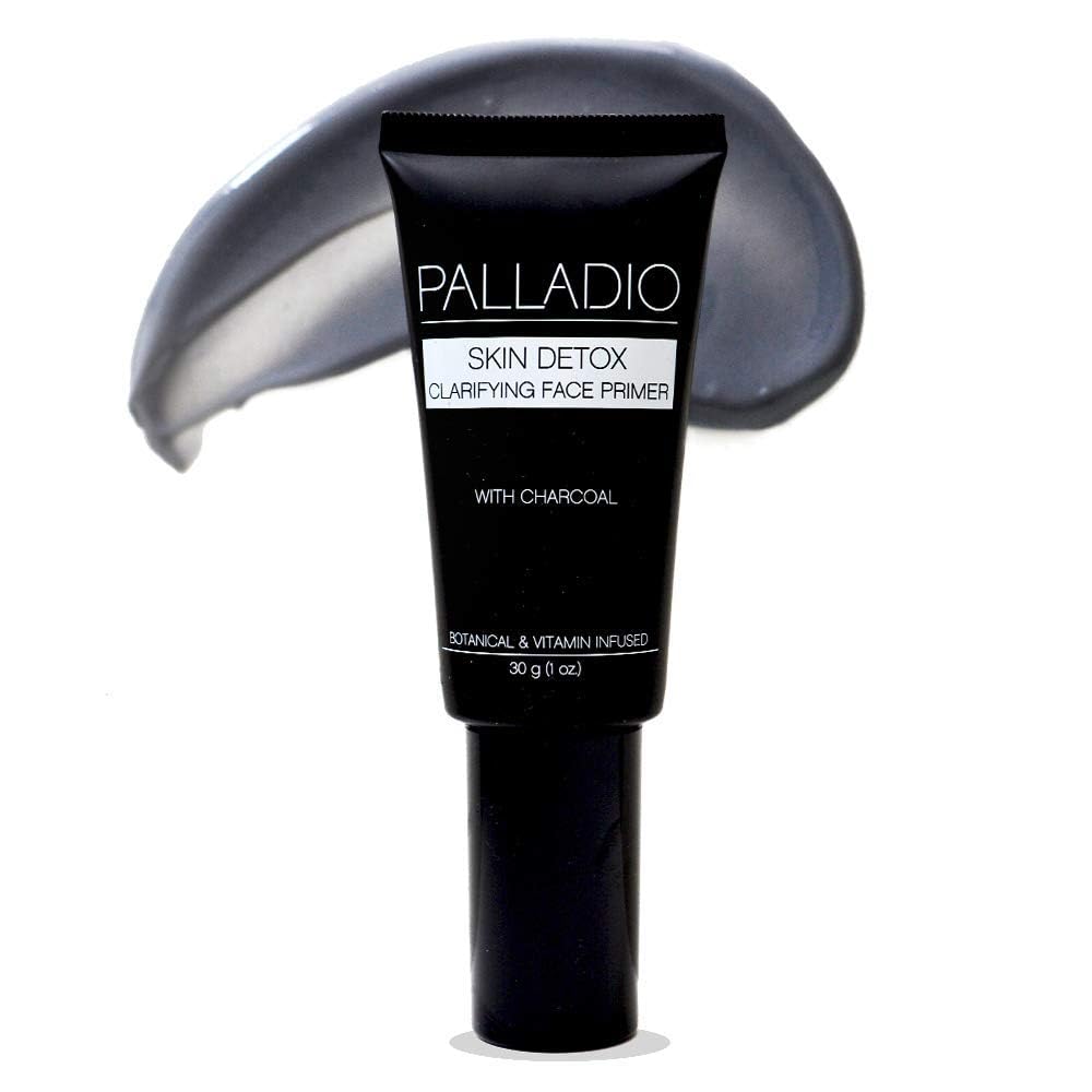 Palladio Skin Detox Clarifying Face Primer with Charcoal, creates a smooth base for makeup application, protects skin, provides long wear flawless Beauty & Personal Care Palladio