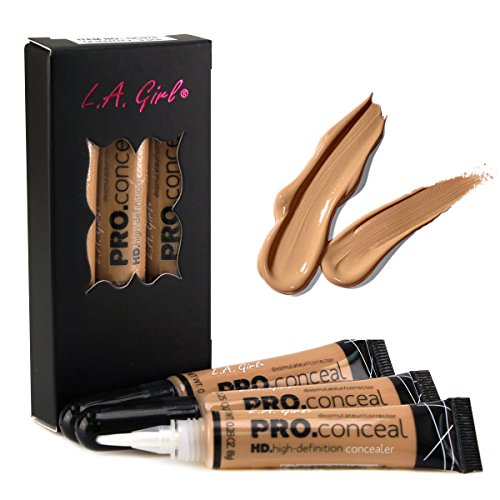LA Girl HD Conceal High Definition Concealer (Medium Beige)(pack of 3) Beauty & Personal Care L.A. Girl