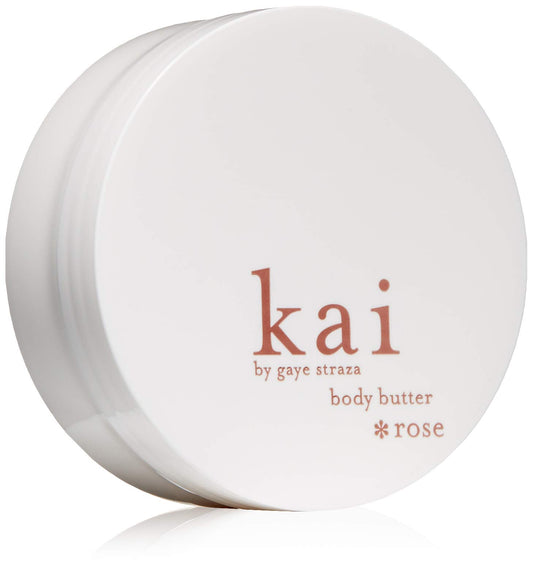 kai body butter intensely hydrating whipped shea cream for soft, glowing, healthy-looking skin with luxurious rose absolute, gardenia scent, 6.4 oz