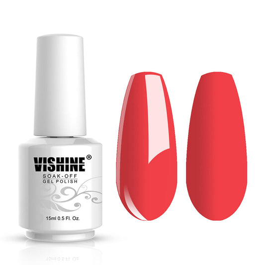 Vishine Gelpolish Gel Nail Polish Lacquer Shiny Color Soak Off UV LED Professional Manicure Tomato(1590) Beauty & Personal Care Vishine