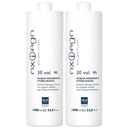 Ever Ego 30 Vol 9% Stabilized Hydrogen Peroxide 1000ml 33.8oz (Pack of 2) Beauty & Personal Care Ever Ego Italy