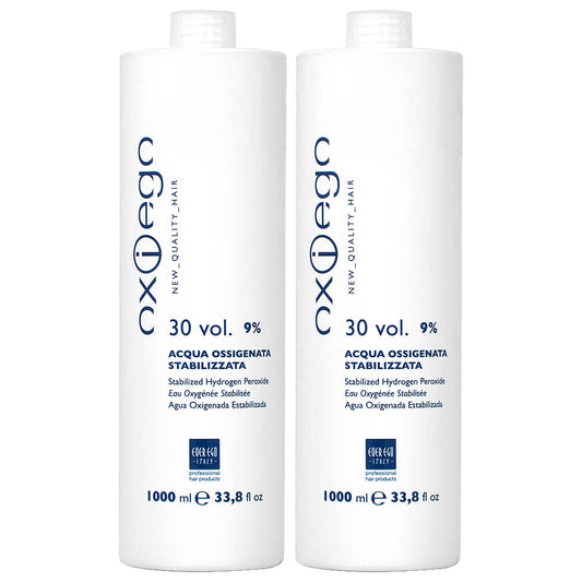 Ever Ego 30 Vol 9% Stabilized Hydrogen Peroxide 1000ml 33.8oz (Pack of 2) Beauty & Personal Care Ever Ego Italy