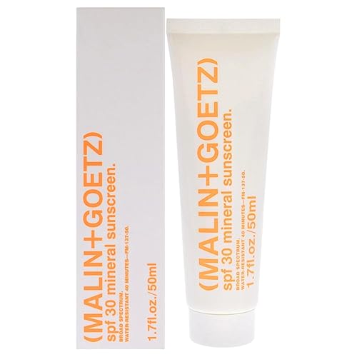 MALIN+GOETZ SPF 30 Mineral Sunscreen | Face & Body Broad Spectrum Sun Protection with Zinc Oxide, Titanium Dioxide, Shea Butter | Hydrating Beauty & Personal Care MALIN+GOETZ