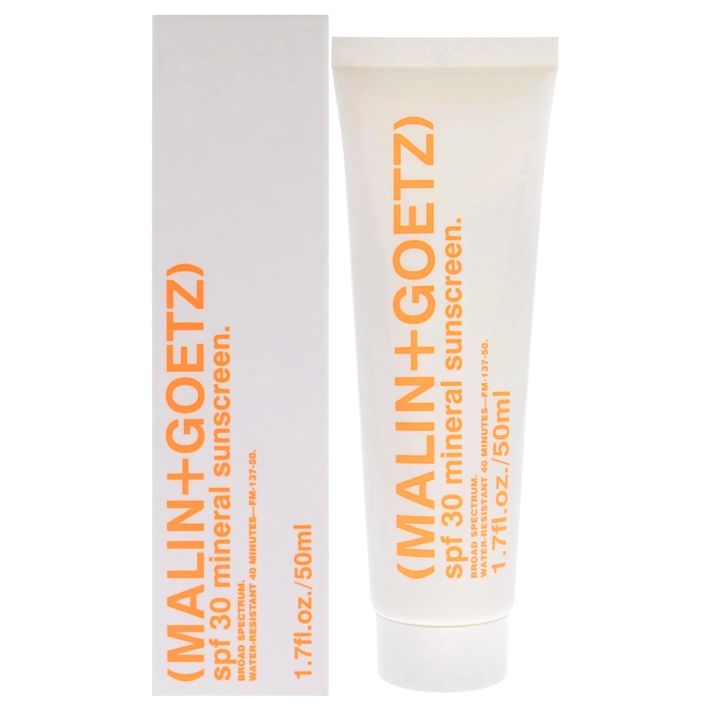 MALIN+GOETZ SPF 30 Mineral Sunscreen | Face & Body Broad Spectrum Sun Protection with Zinc Oxide, Titanium Dioxide, Shea Butter | Hydrating Beauty & Personal Care MALIN+GOETZ