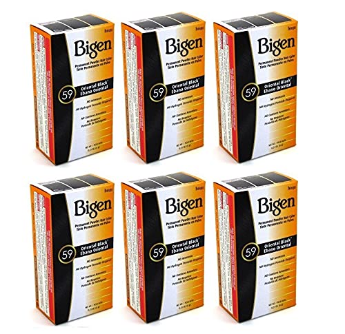 Bigen Permanent Powder Hair Color 59 Oriental Black 1 ea (Pack of 6) Beauty & Personal Care Bigen