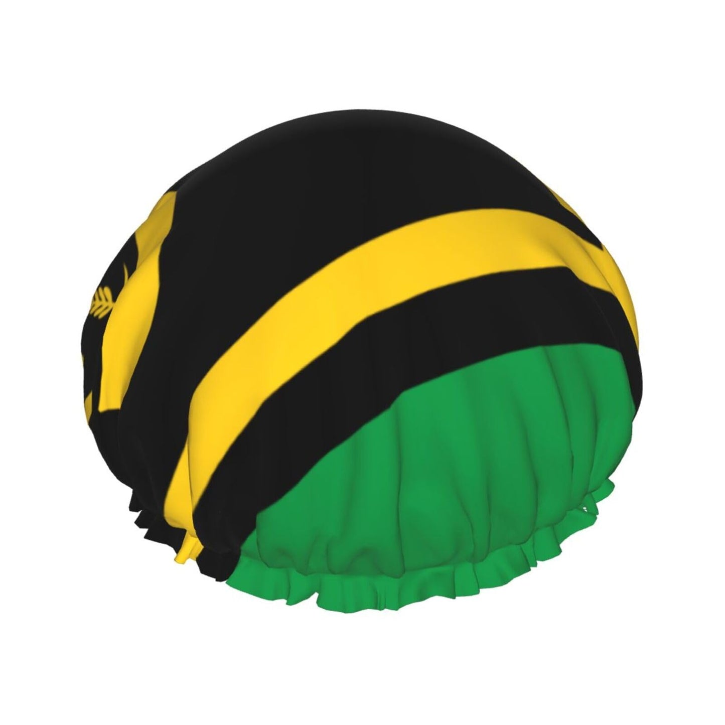 Vanuatu Flag Prints Shower Cap Double Layer Lined Waterproof Bathing Shower Hat Beauty and Personal Care Hayyett