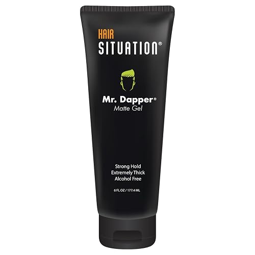 Hair Situation Mr. Dapper Matte Look Strong Hold Styling Hair Gel for Men, Anti-Humidity Shield, Anti-Frizz and Fly Away, Alcohol-Free, No Flake Beauty & Personal Care Hair Situation