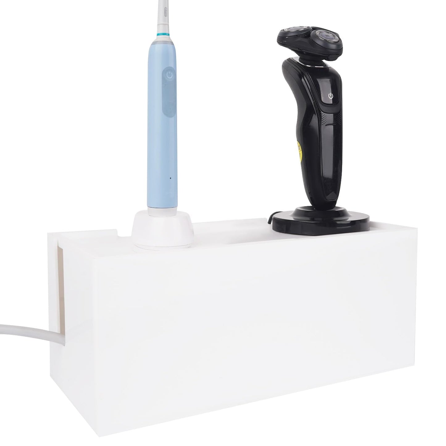 Linkidea Bathroom Cable Organizer Box for Electric Toothbrush & Razor Chargers, Cord Hider Storage Case, Countertop Clutter-Free Vanity Organizer Beauty and Personal Care Linkidea