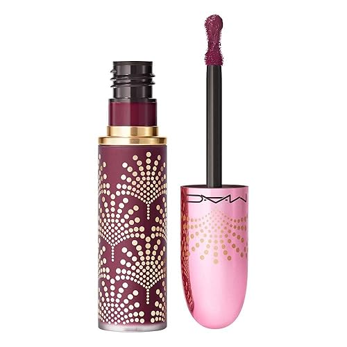 MAC Limited Edition Bubbles & Bows Powder Kiss Liquid Lipcolour - It's A Tie! (Berry Purple) - 0.17 fl oz / 5 mL Beauty & Personal Care MAC