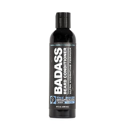 Badass Beard Care Beard Conditioner For Men - THE BIKER, 8oz - Made of Natural Ingredients for A Healthy, Soft, & Itch Free Beard and Mustache Beauty & Personal Care Badass Beard Care