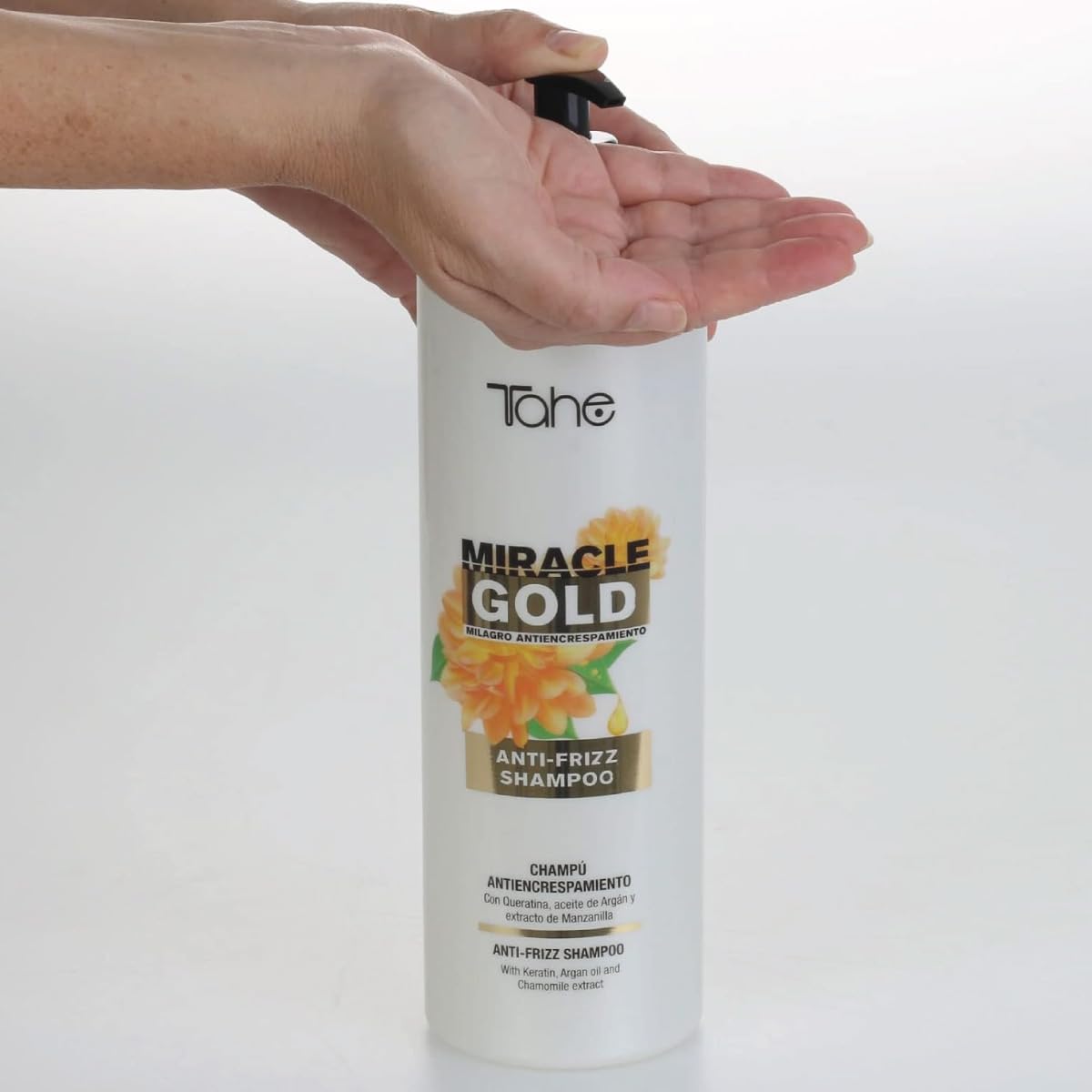 Tahe Miracle Gold For Frizz Control Kit - Shampoo 1000ml + Mask 1000ml Beauty & Personal Care Tahe