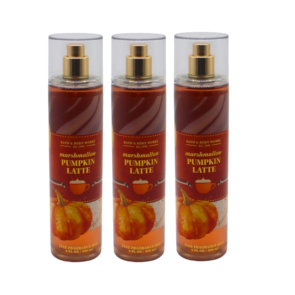 Bath & Body Works Marshmallow Pumpkin Latte Fragrance Mist 8oz - pack of 3 Beauty & Personal Care Bath & Body Works